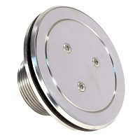 Форсунка донная Акватехника 1 1/2" НР с бок. подачей с фикс. 3 винта AISI 316 (плитка) (AT03.08.1M)